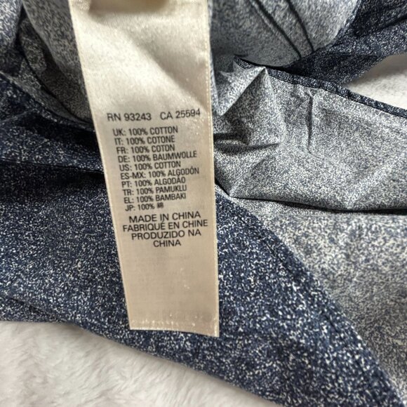 Diesel Slim-Fit Mens Long-Sleeve Button-Up Shirt Navy/White Print Casual - Picture 4 of 8